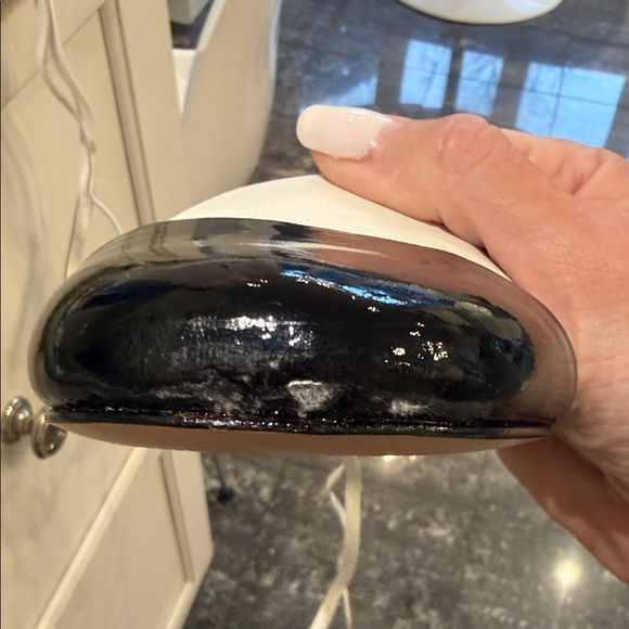 NWT SCHUTZ White and Black Two-Tone lace up  Flat Sandals - Picture 8 of 9